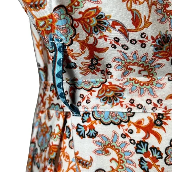 Stunning Floral Paisley Belted Kimono Beach Coverup Duster - Picture 10 of 16